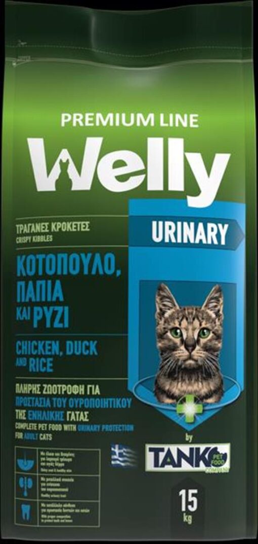 WELLY CAT URINARY CHICKEN DUCK RICE 15 Kgr